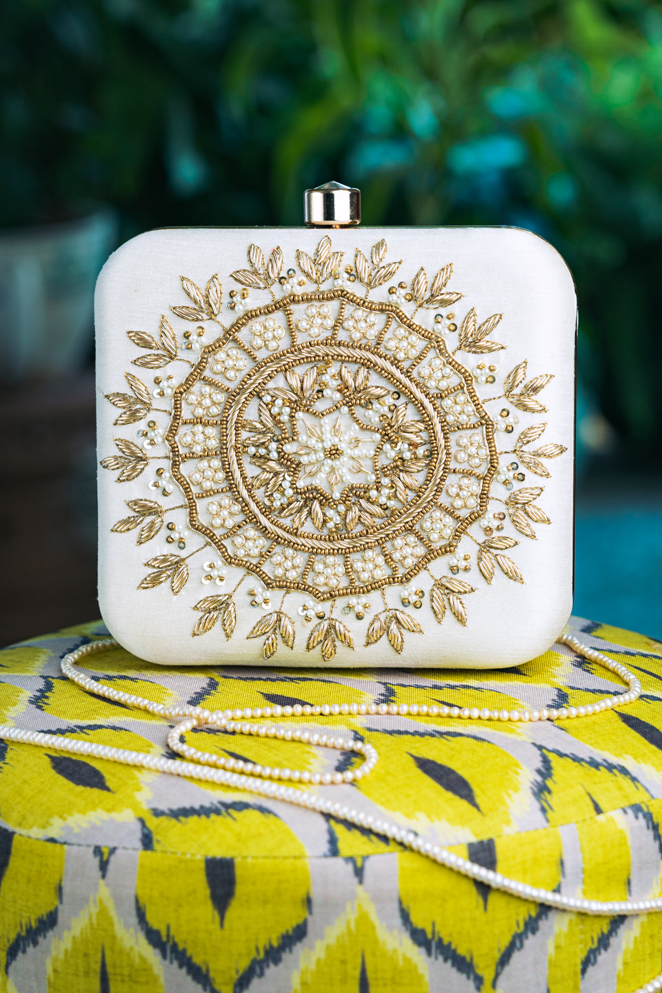 White Square Clutch
