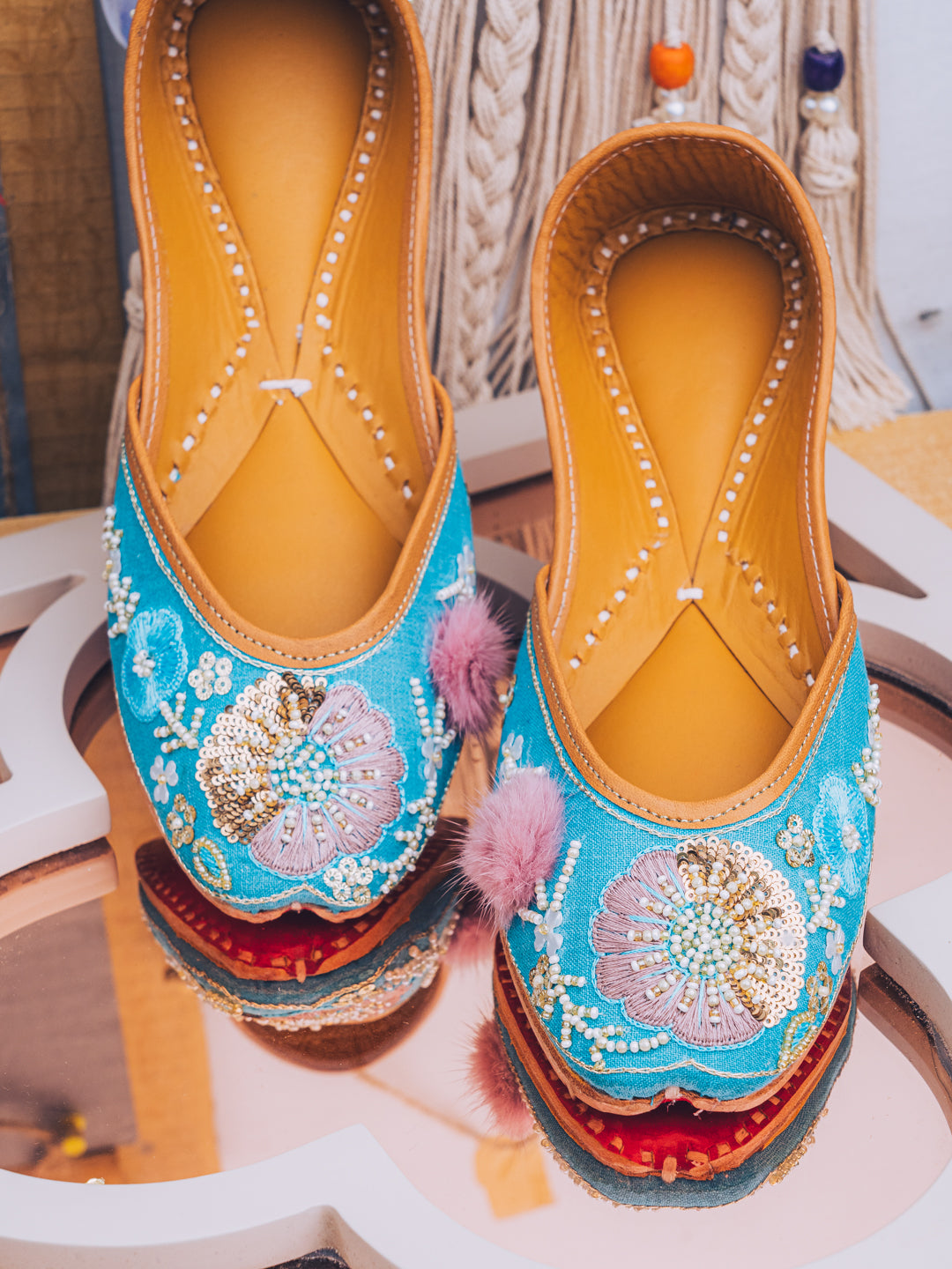 Turquoise Blue Punjabi Jutti