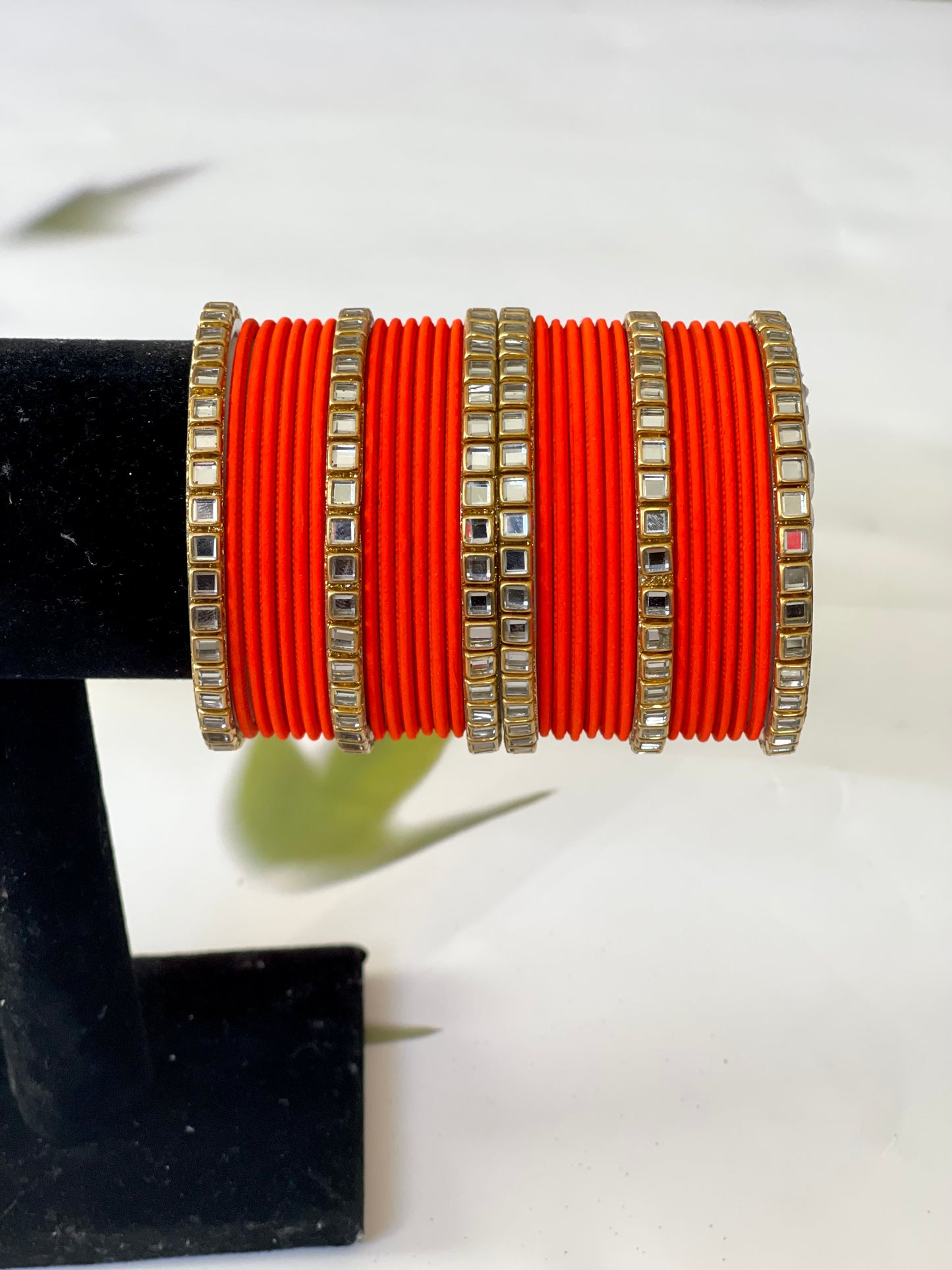 Bangle Set w/ Kundan Kadas in Size 2.6 (4 Colors) - MannatJewelz