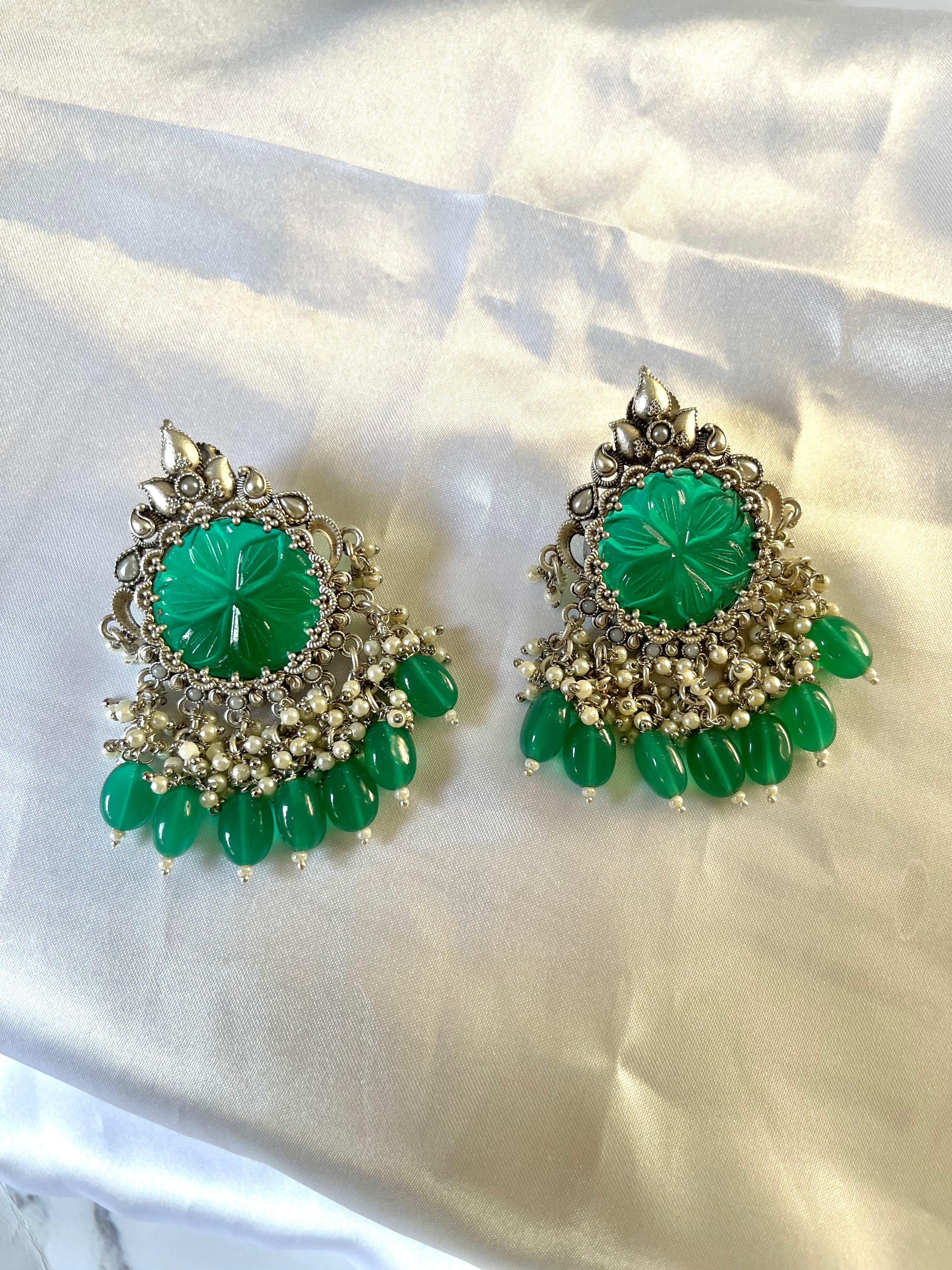 Big green deals earrings