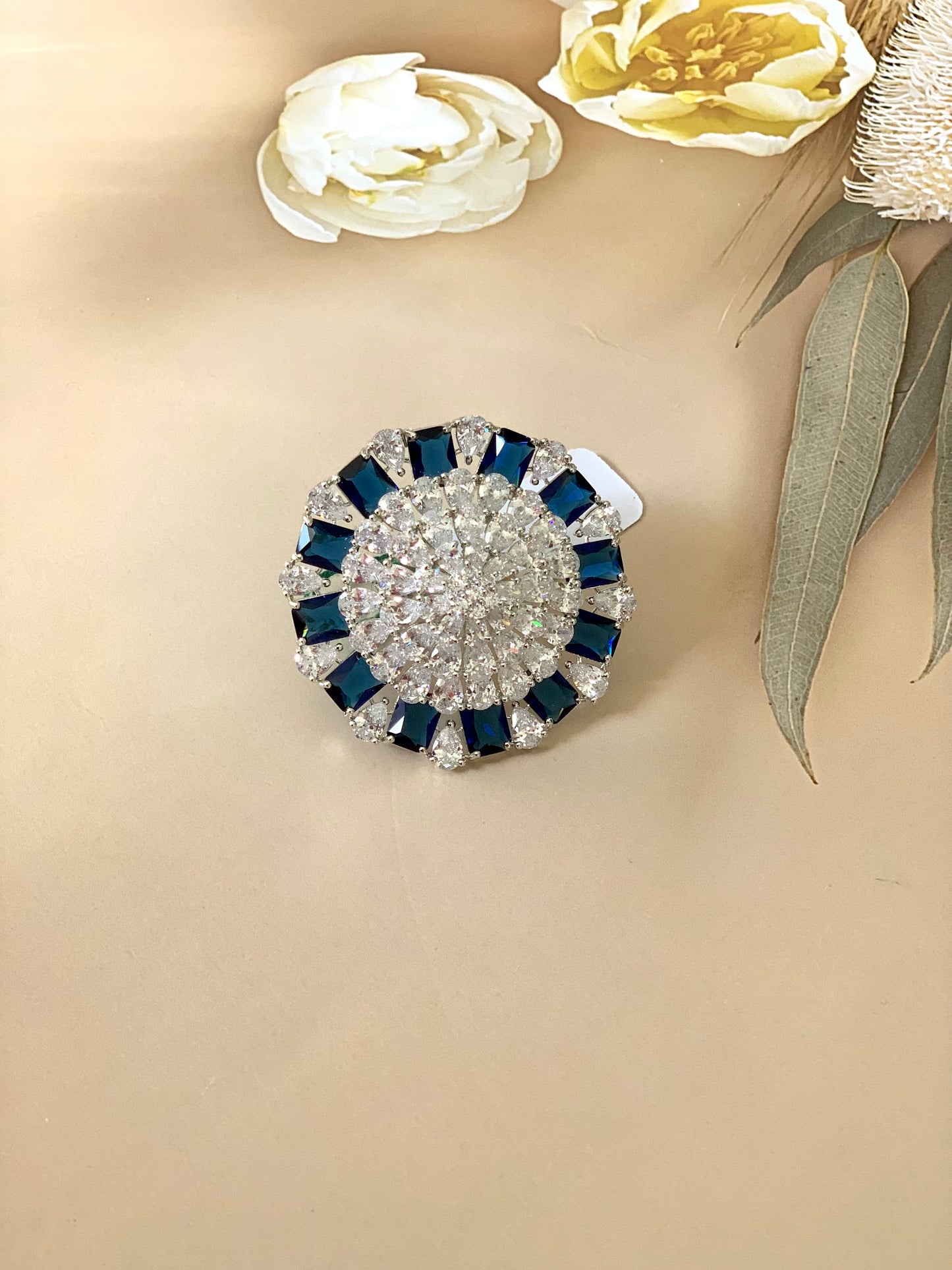 Oversized AD Rings (Color Options Available) - Mannatjewels