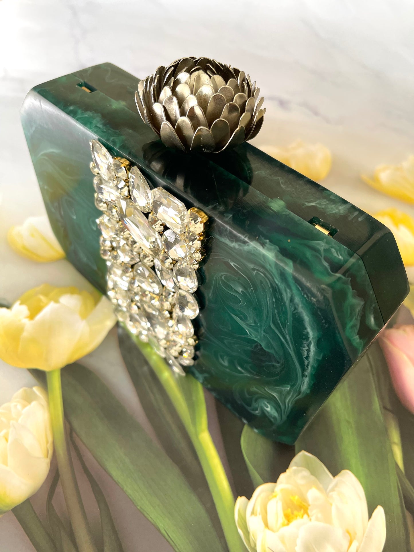 Green Resin Clutch - Mannatjewels