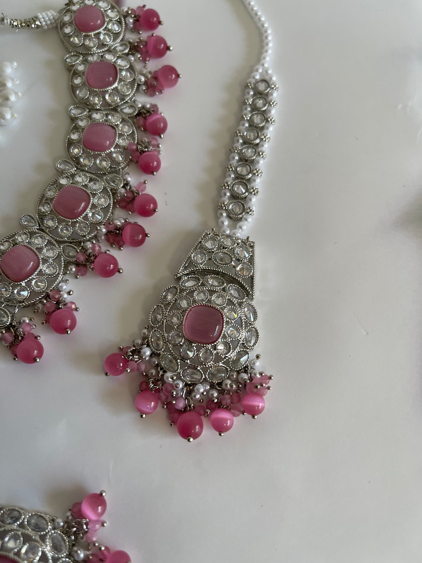 Polki Set in Light Pink - Mannatjewelz