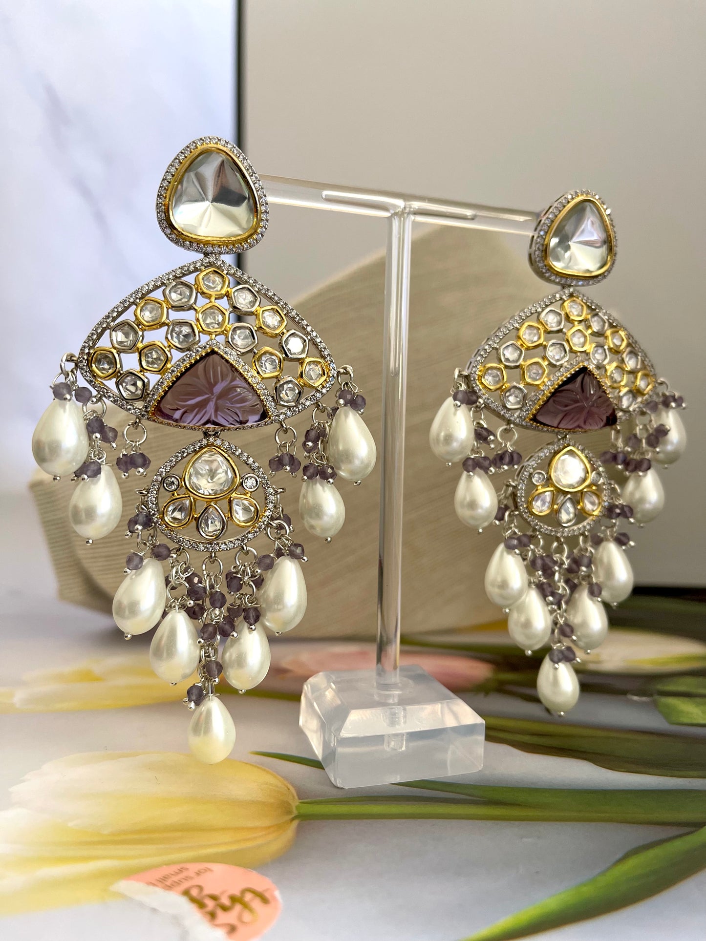 Uncut Kundan Earrings(Luxury Range) - Mannatjewelz
