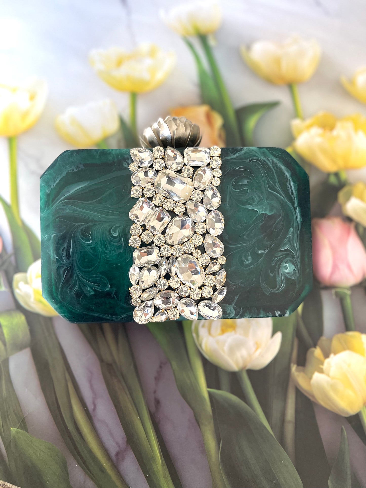 Green Resin Clutch - Mannatjewels