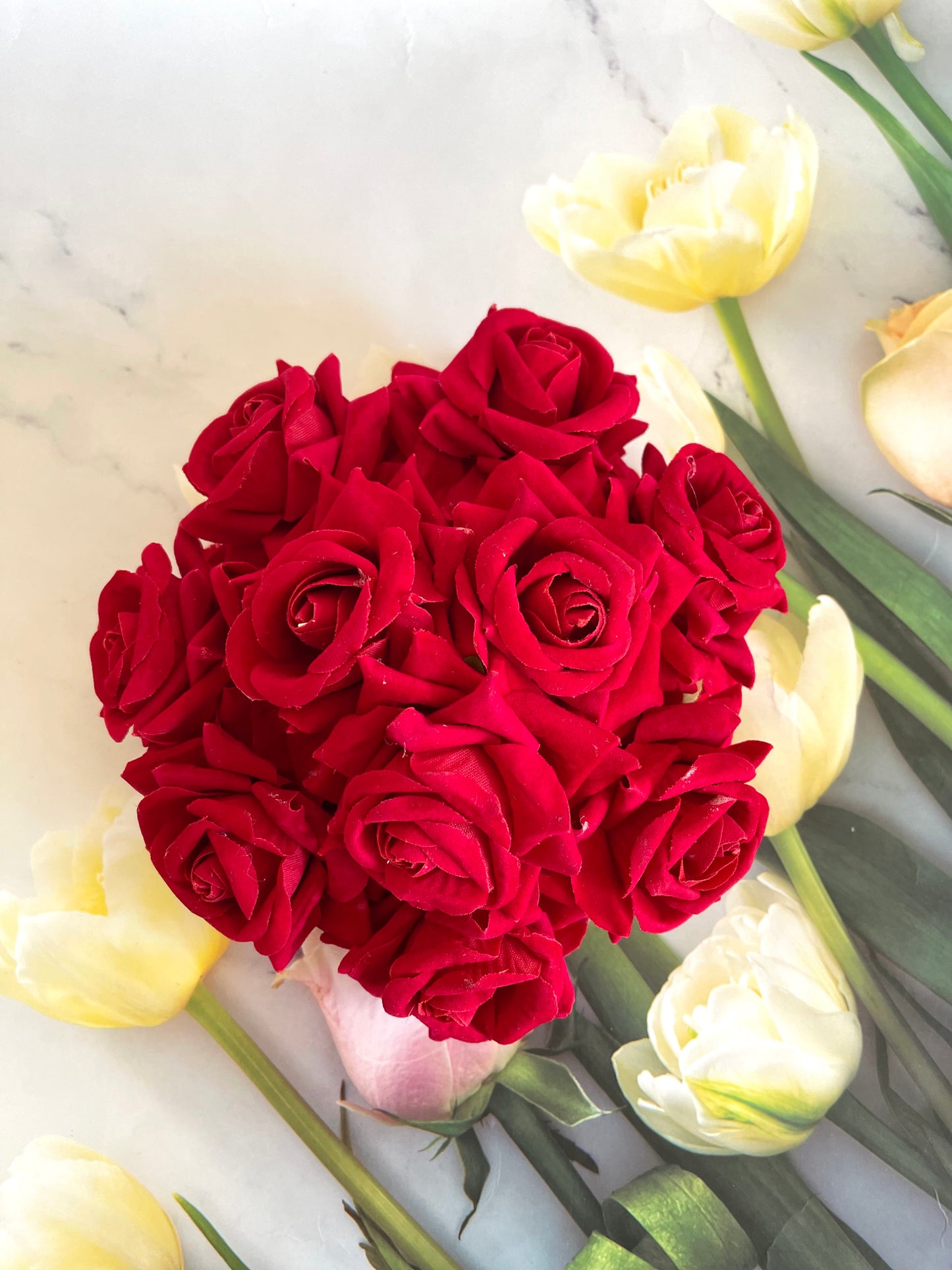 Red Flower Bun - Mannatjewelz