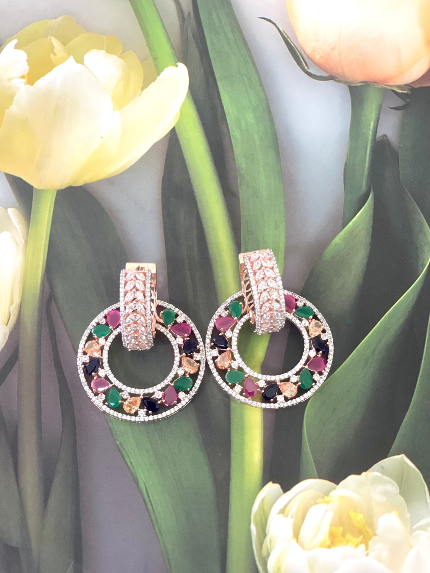 American Diamond Kada Pair in Gold - MannatJewelz