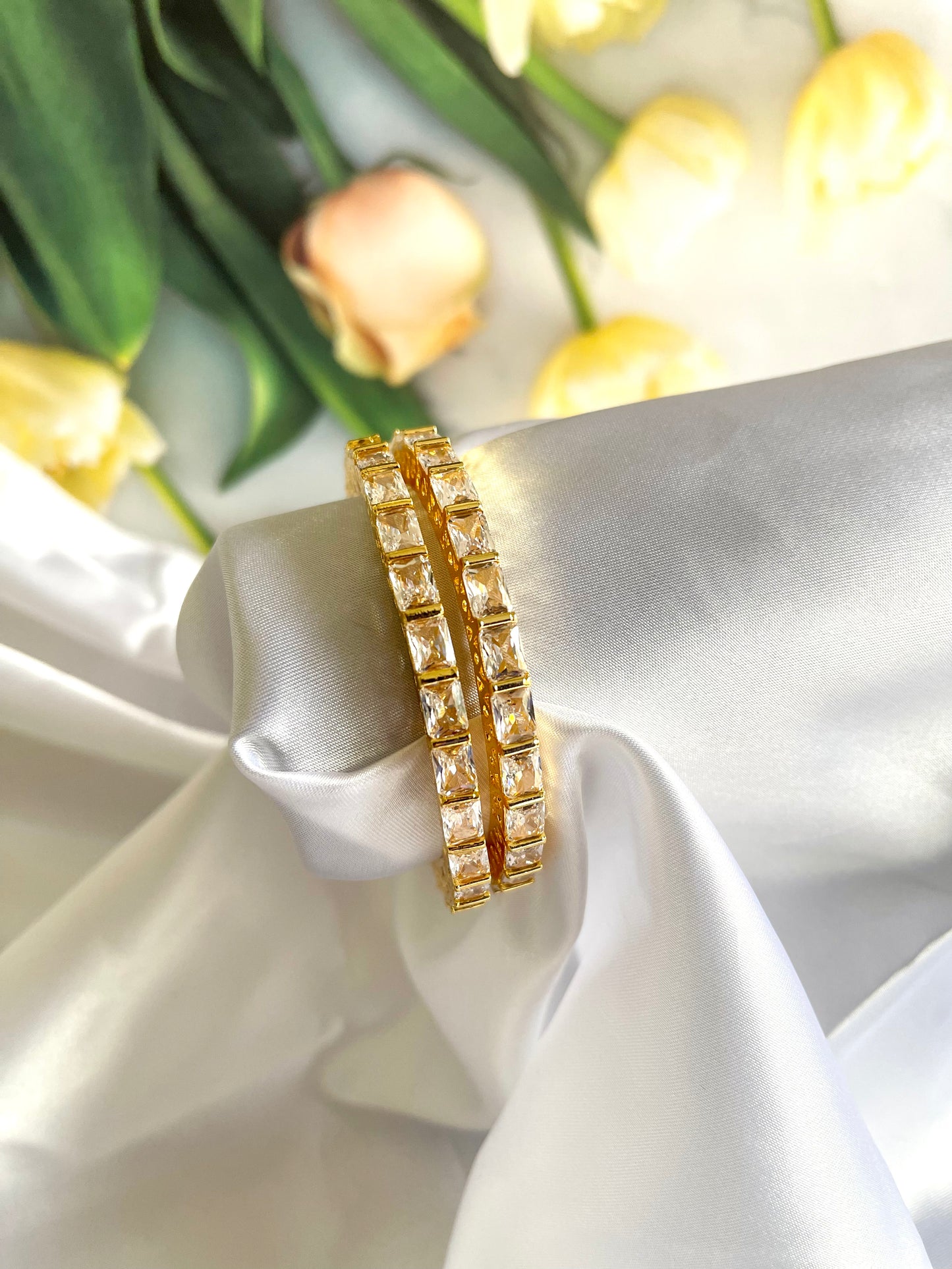 American Diamond Kada Set