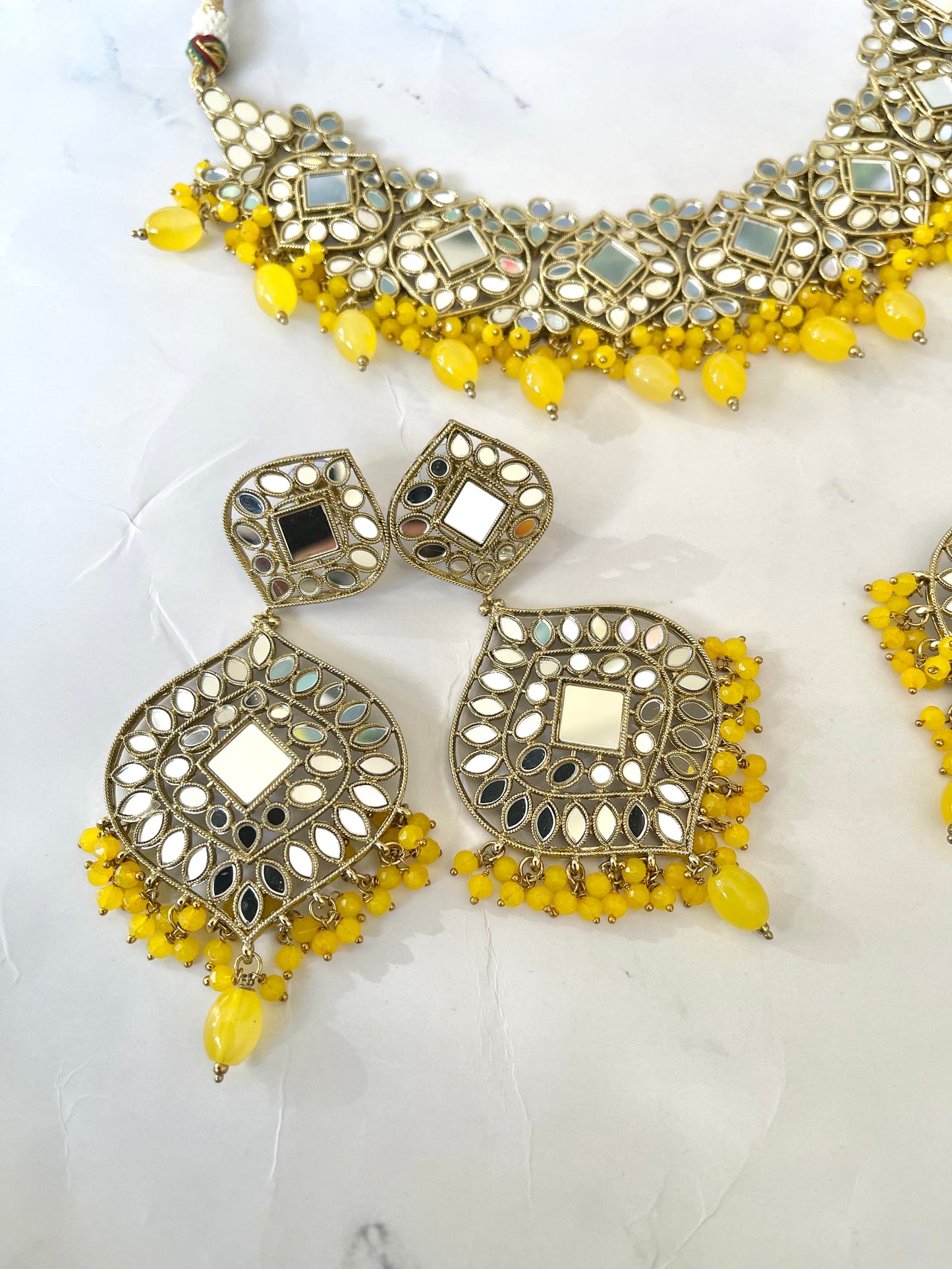 Mirror Set in Yellow - Mannatjewels