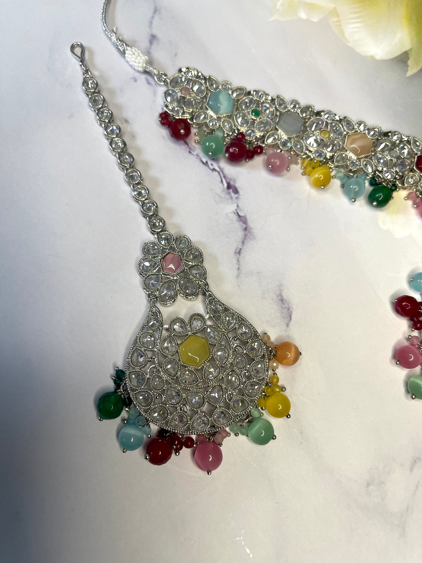 Polki Choker in Multi