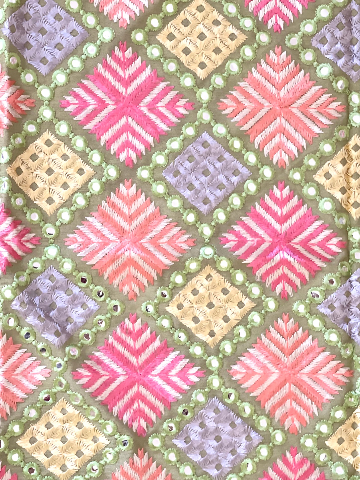 Pastel Mehndi Phulkari - Mannatjewels