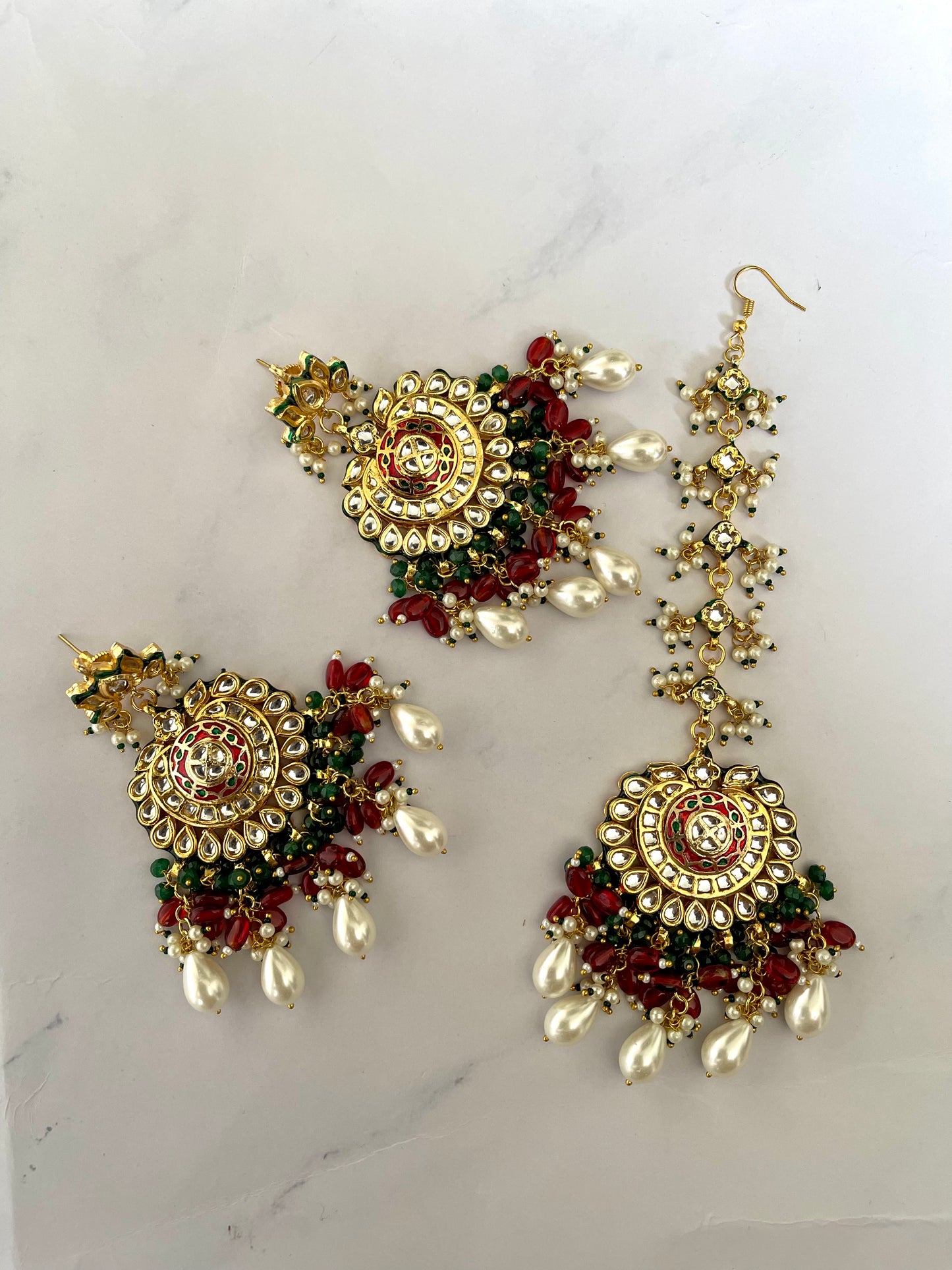 Real Thapa Kundan Tikka Set - Mannatjewelz