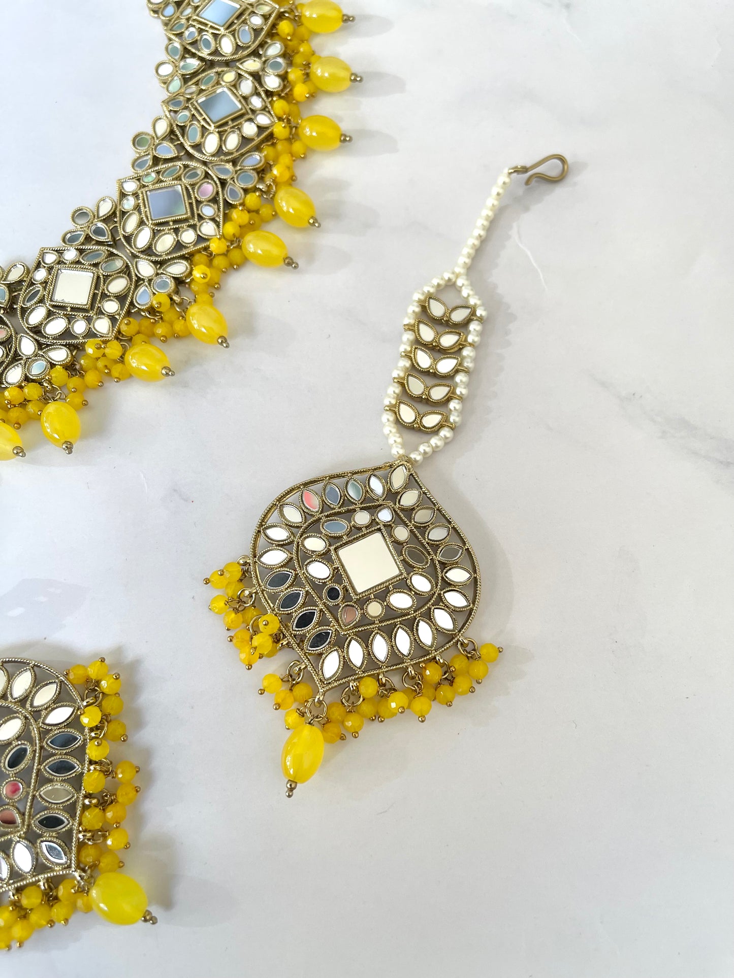 Mirror Set in Yellow - Mannatjewels