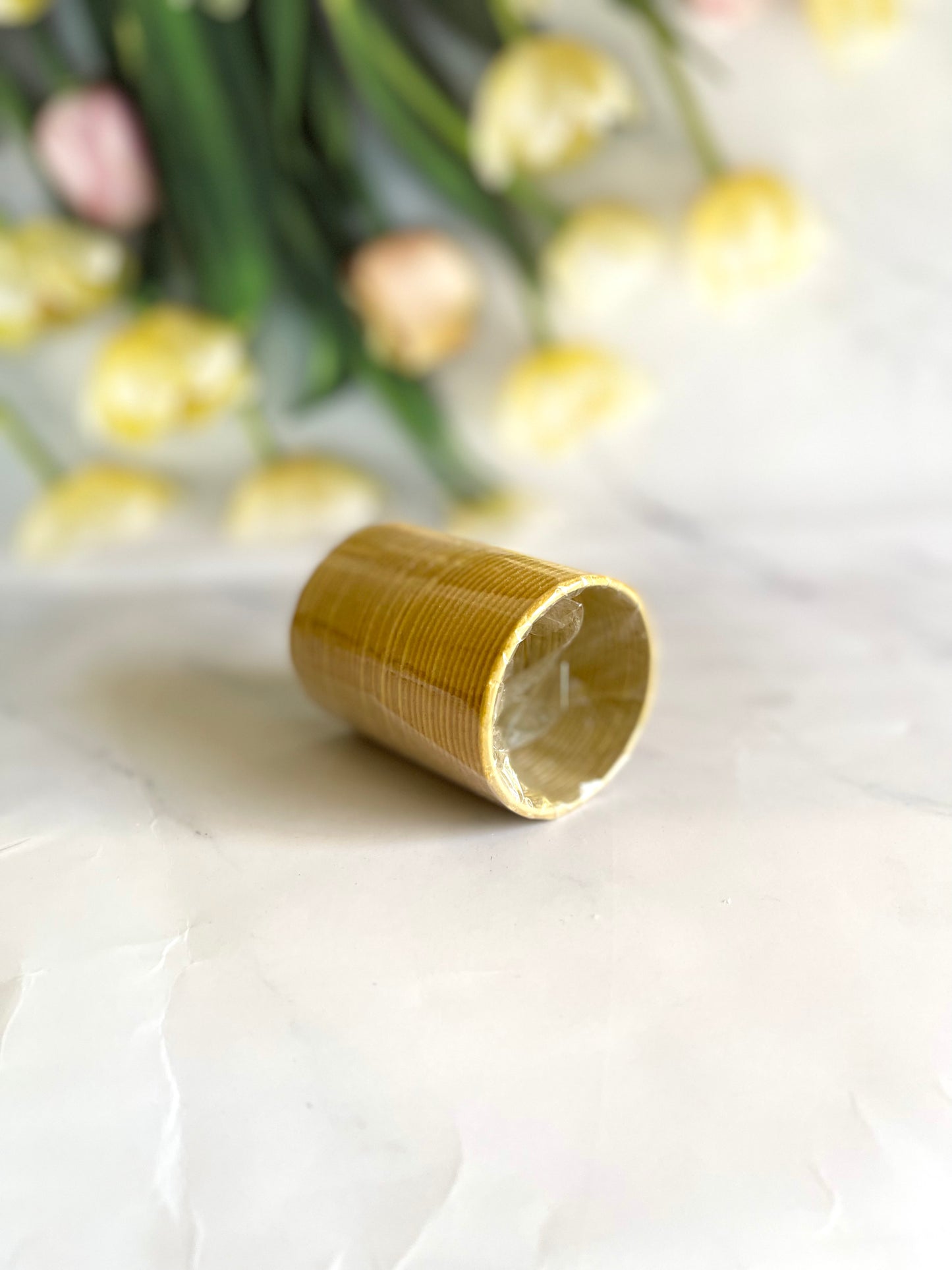 Mustard Yellow Velvet Bangles - Mannatjewels