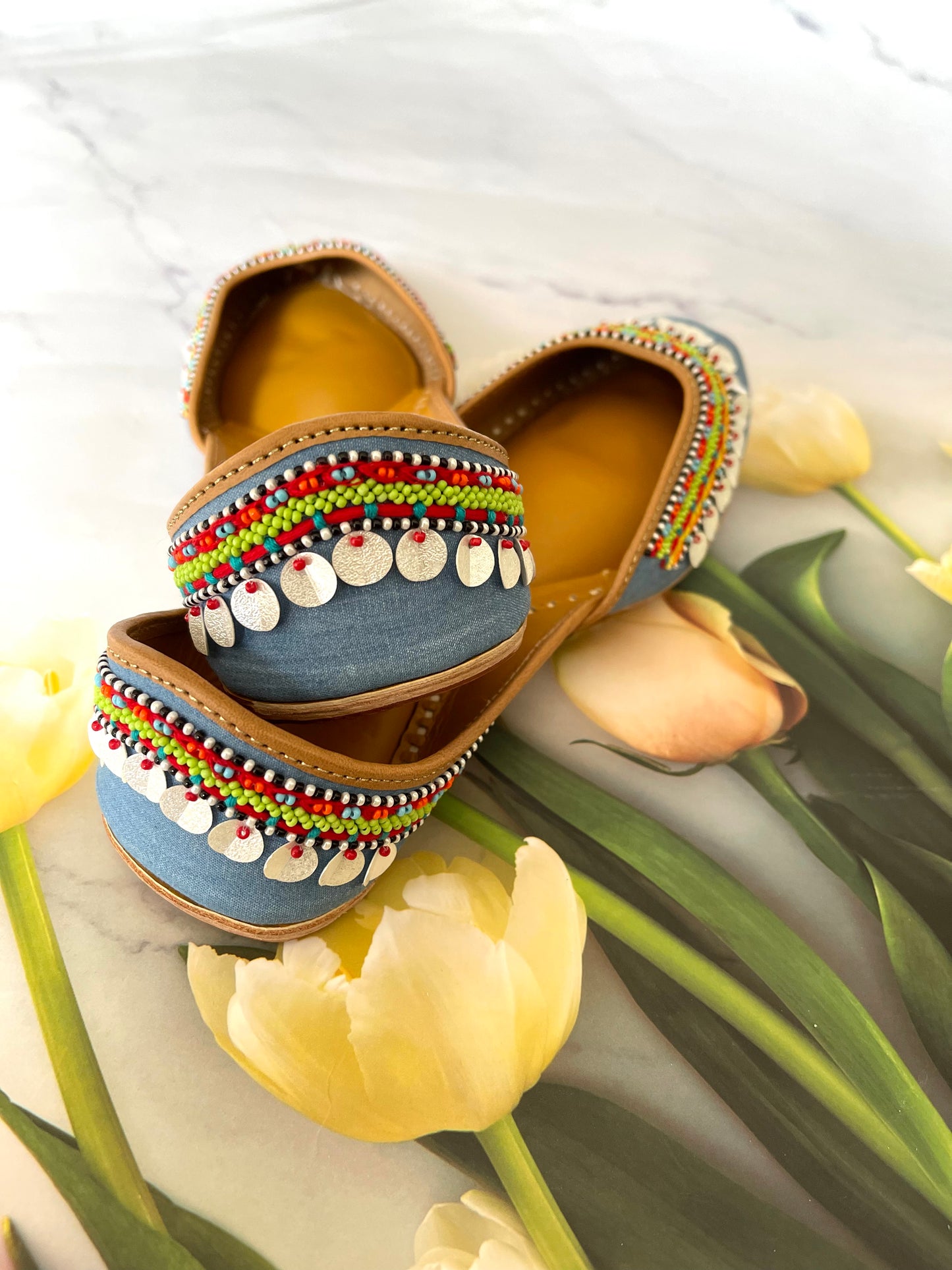 Denim Punjabi Jutti