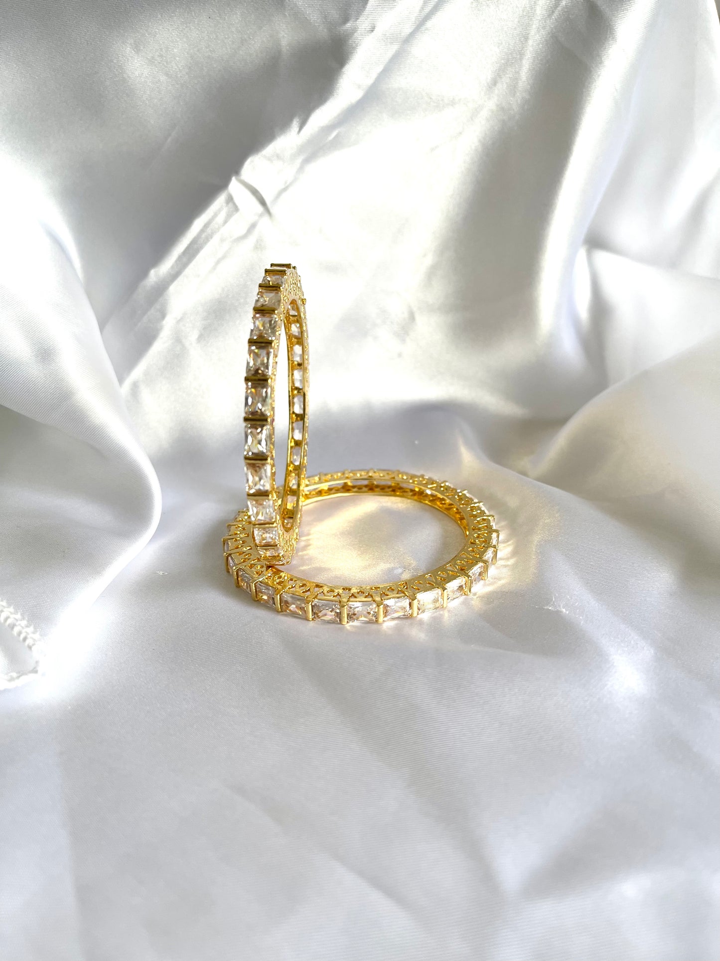 American Diamond Earrings in Aqua- MannatJewelz