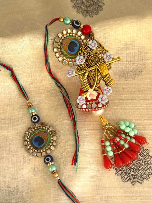 Krishna Rakhi Combo Set
