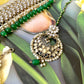 Green Jhumki Earrings - Mannatjewels