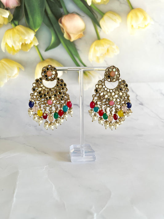 Mirror Earrings - Mannat Jewels 