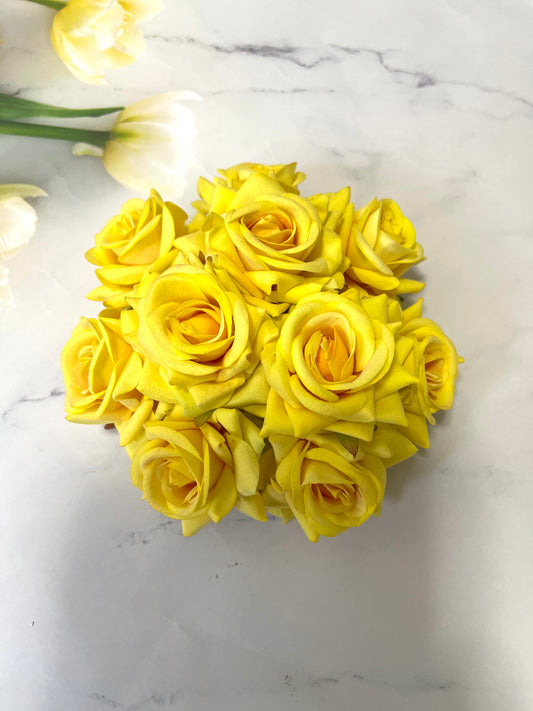 Yellow Flower Bun - Mannatjewelz