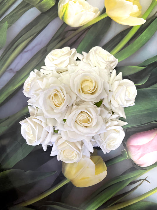 White Flower Bun - Mannatjewelz