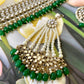 Green Jhumki Earrings - Mannatjewels