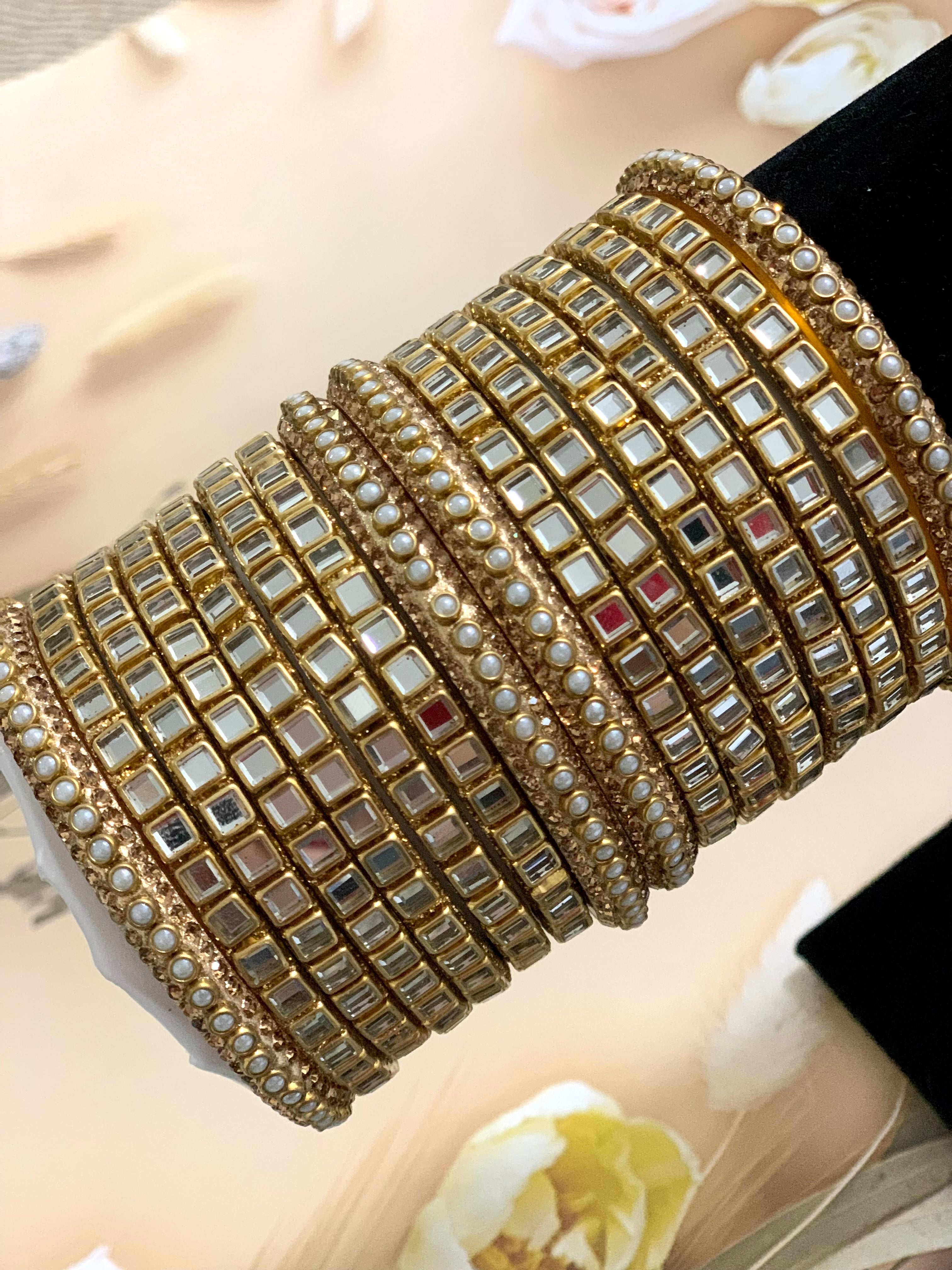 Kundan 2024 bangles gold